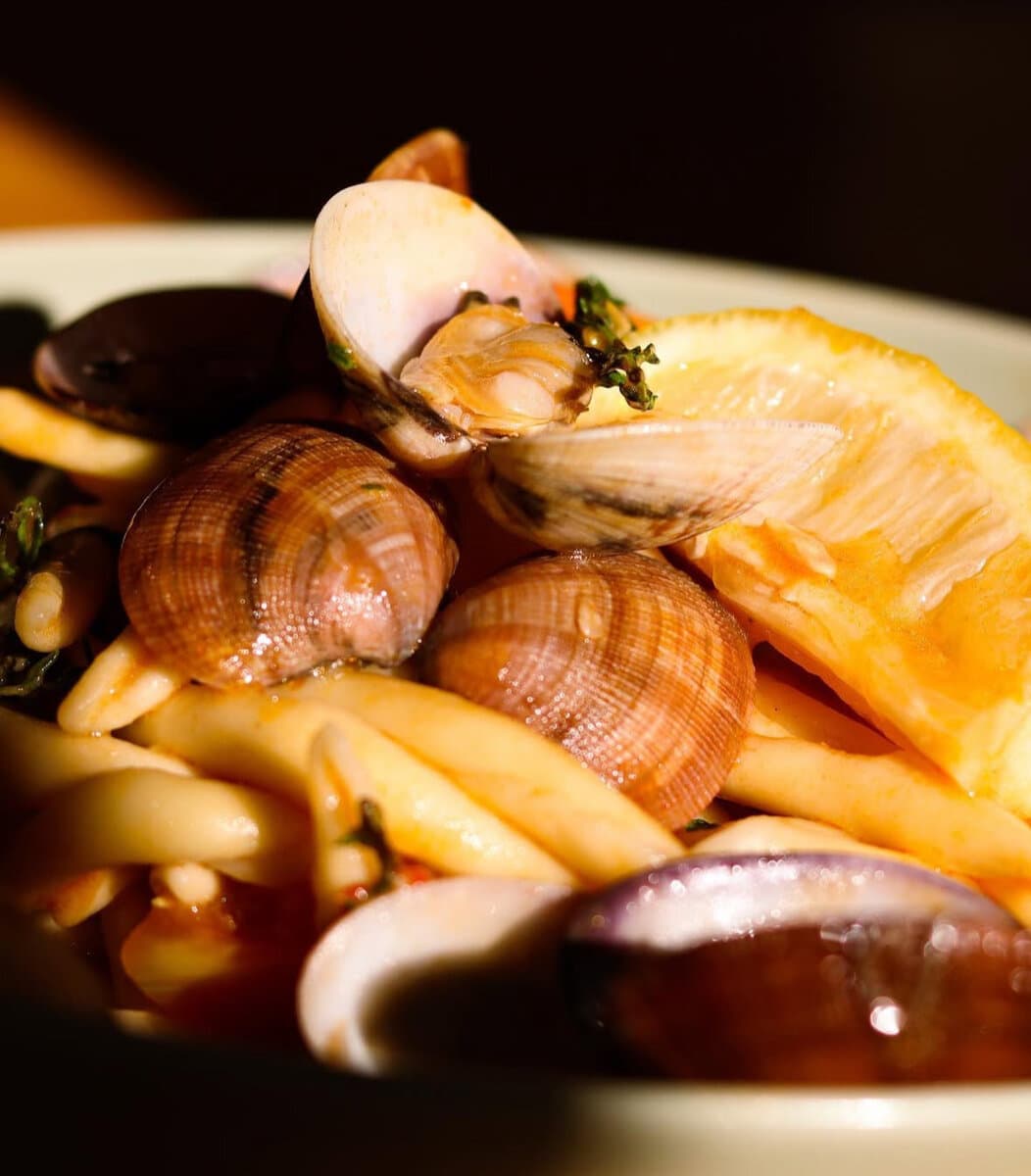 Pasta mit Muscheln und frischen Kräutern