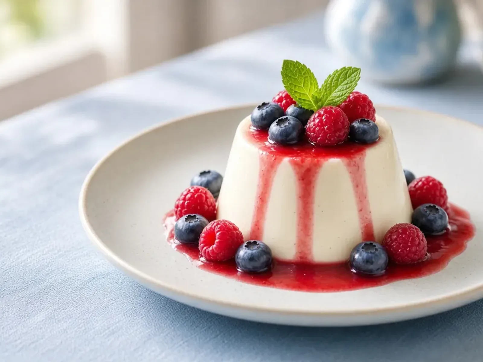 Helles Tiramisu mit Beeren